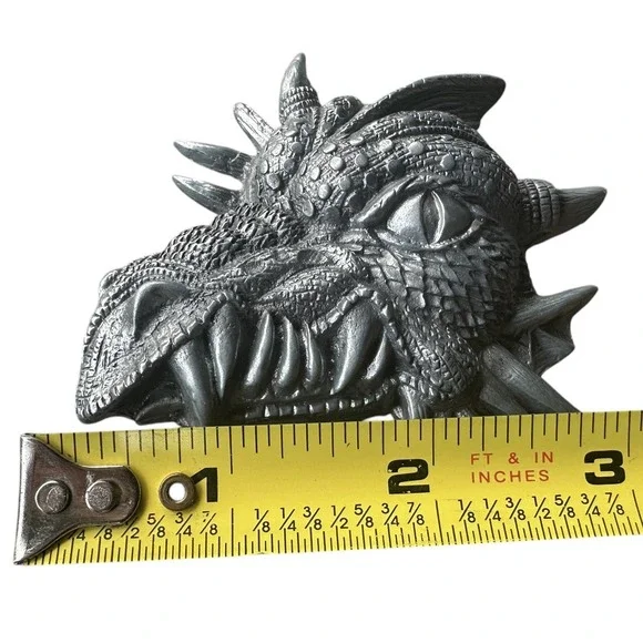 MEDIEVAL DRAGON CUT OUT BELT BUCKLE! VINTAGE! RARE! GAP! 1996! BEAST SCARY - Picture 5 of 6